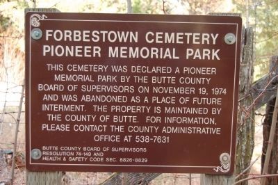 Forbestown Cemetery image. Click for full size.