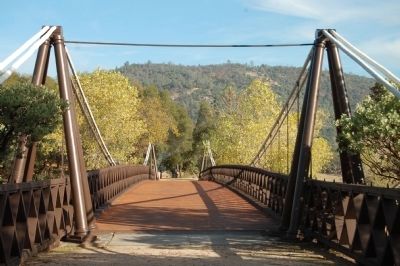 Bidwell Bar Suspension Bridge. Click for full size. Bidwell Bar Suspension Bridge image. Click for full size.