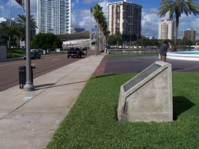 World Record Marker, looking northeast along Bayshore Drive SE image. Click for full size.