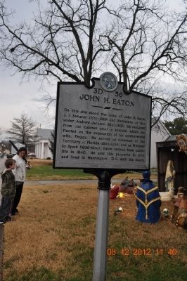 John H. Eaton Marker. Click for full size. John H. Eaton Marker image. Click for full size.
