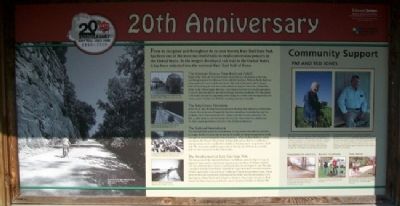 Katy Trail State Park 20th Anniversary Marker. Click for full size. Katy Trail State Park 20th Anniversary Marker image. Click for full size.
