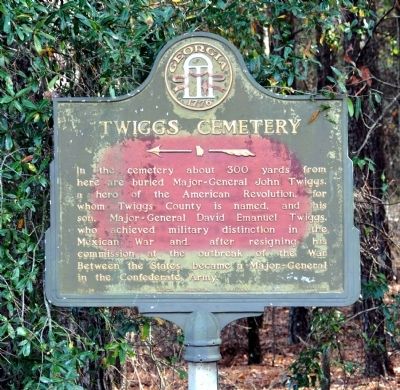 Twiggs Cemetery Marker image. Click for full size.