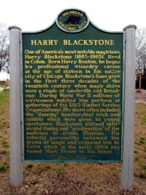 Harry Blackstone Marker image. Click for full size.