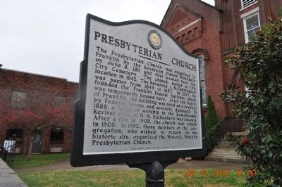 Presbyterian Church Marker- side 2 image. Click for full size.