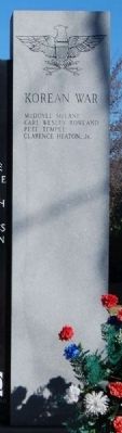 Hart County World War II & Korean War Memorial<br>Korean War Column image. Click for full size.