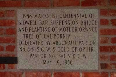 Centennial Dedication Plaque image. Click for full size.