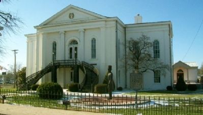 Attorney Abraham Lincoln plaque, at base of statue image. Click for more information.