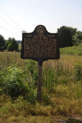 Gov. Heard’s Home Marker. Click for full size. Gov. Heard’s Home Marker image. Click for full size.