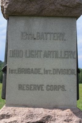 18th Battery, Ohio Light Artillery Marker. Click for full size. 18th Battery, Ohio Light Artillery Marker image. Click for full size.