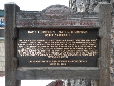 Katie Thompson – Mattie Thompson – Josie Campbell Marker. Click for full size. Katie Thompson – Mattie Thompson – Josie Campbell Marker image. Click for full size.