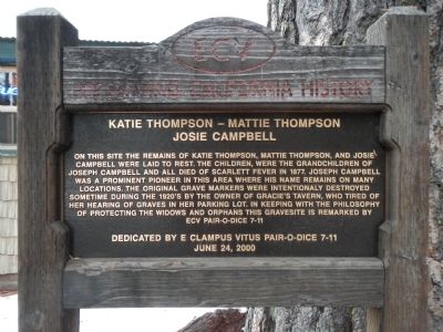 Katie Thompson – Mattie Thompson – Josie Campbell Marker image. Click for full size.