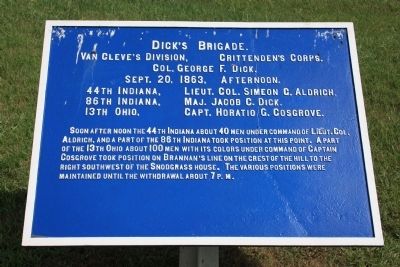 Dick's Brigade Marker image. Click for full size.