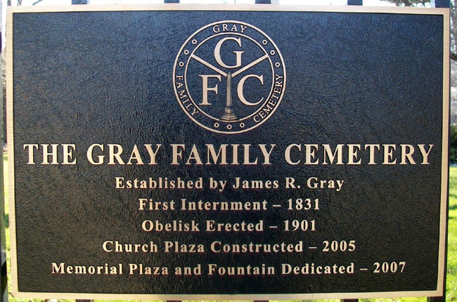 The Gray Family Cemetery Marker