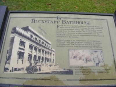 Buckstaff Bathhouse Marker. Click for full size. Buckstaff Bathhouse Marker image. Click for full size.