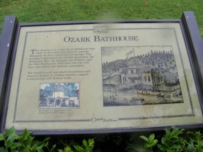 Ozark Bathhouse Marker. Click for full size. Ozark Bathhouse Marker image. Click for full size.