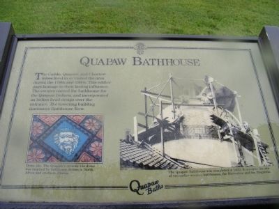 Quapaw Bathhouse Marker image. Click for full size.