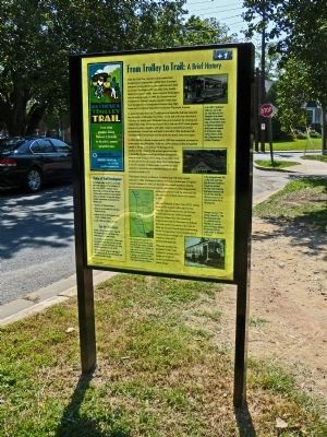 From Trolley to Trail Marker image. Click for full size.