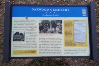 Oakwood Cemetery CWT Marker. Click for full size. Oakwood Cemetery CWT Marker image. Click for full size.