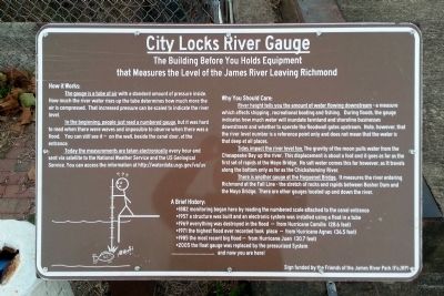 City Locks River Gauge Marker. Click for full size. City Locks River Gauge Marker image. Click for full size.