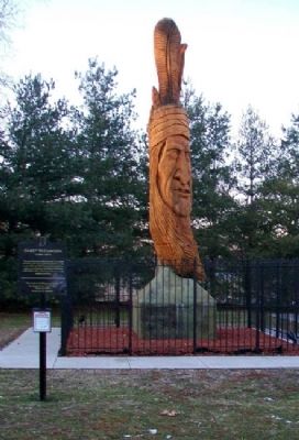 Chief Tecumseh and Marker. Click for full size. Chief Tecumseh and Marker image. Click for full size.
