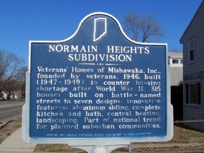 Normain Heights Subdivision Marker. Click for full size. Normain Heights Subdivision Marker image. Click for full size.