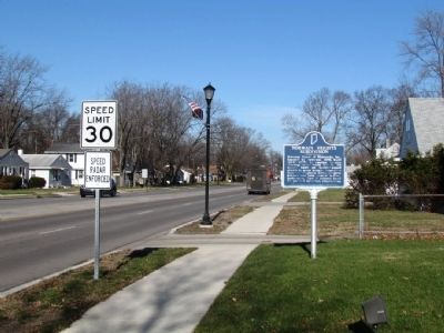 Normain Heights Subdivision Marker Along N. Main Street. Click for full size. Normain Heights Subdivision Marker Along N. Main Street image. Click for full size.