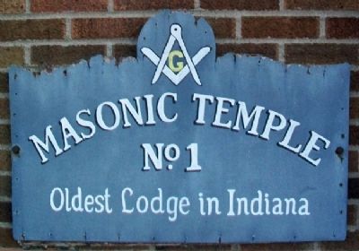 Oldest Lodge in Indiana Marker image. Click for full size.