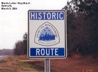 Selma to Monrgomery Trail Marker image. Click for full size.