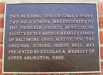 Liberty Township No. 6 School Marker image. Click for full size.