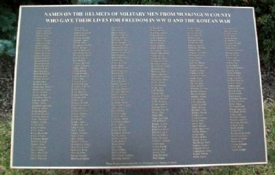 World War II and Korean War Memorial Honor Roll image. Click for full size.
