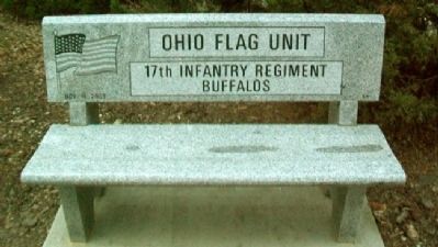 World War II and Korean War Memorial Bench image. Click for full size.