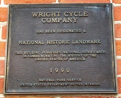 Wright Cycle Company NHL Marker image. Click for full size.