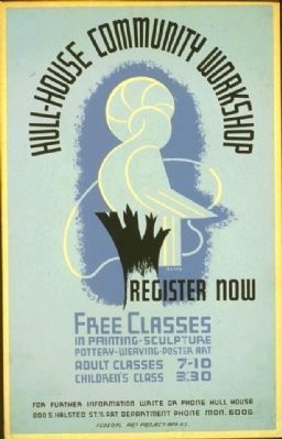 Hull House Art Classes WPA poster (1938) image. Click for full size.