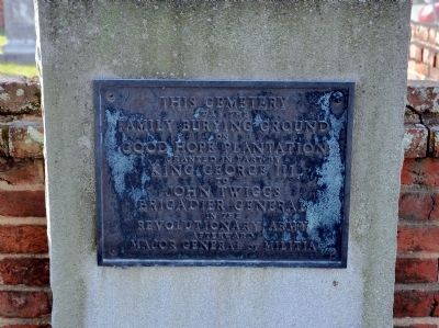 Family Burying Ground on Good Hope Plantation Marker. Click for full size. Family Burying Ground on Good Hope Plantation Marker image. Click for full size.