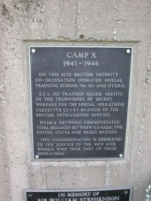 Camp X Marker. Click for full size. Camp X Marker image. Click for full size.
