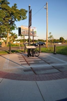 Crossroads of Transportation Marker in setting. Click for full size. Crossroads of Transportation Marker in setting image. Click for full size.