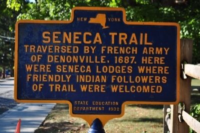 Seneca Trail Marker image. Click for full size.