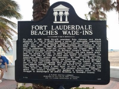 Fort Lauderdale Beaches Wade-Ins Marker image. Click for full size.