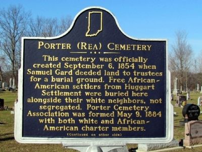Porter (Rea) Cemetery Marker image. Click for full size.