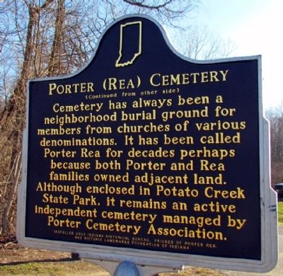 Porter (Rea) Cemetery Marker image. Click for full size.