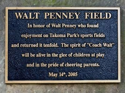 Walt Penney Field Marker. Click for full size. Walt Penney Field Marker image. Click for full size.