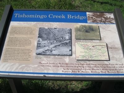 Tishomingo Creek Bridge Marker. Click for full size. Tishomingo Creek Bridge Marker image. Click for full size.