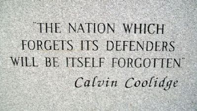 Veterans Memorial Quote image. Click for full size.
