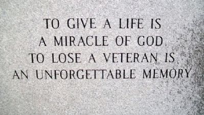 Veterans Memorial Saying image. Click for full size.