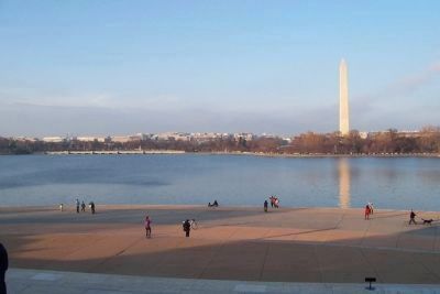 The Tidal Basin viewed from the steps of the Thomas Jefferson Memorial. Click for full size. The Tidal Basin viewed from the steps of the Thomas Jefferson Memorial image. Click for full size.