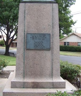 The Call To Arms westside plaque image. Click for full size.
