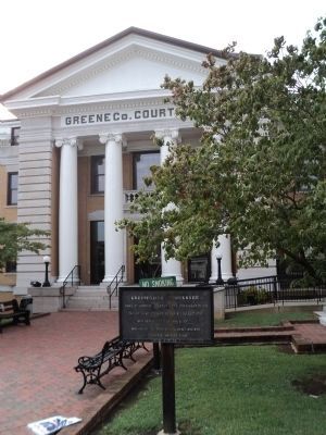 Marker in Greeneville. Click for full size. Marker in Greeneville image. Click for full size.