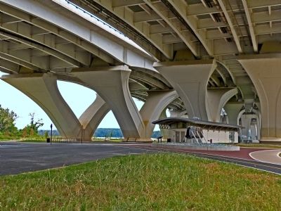 World War I-Era Rudder Marker under the Woodrow Wilson Bridge. Click for full size. World War I-Era Rudder Marker under the Woodrow Wilson Bridge image. Click for full size.