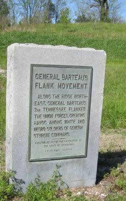 General Barteau's Flank Movement Marker image. Click for full size.