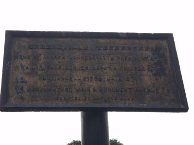 Greeneville, Tennessee Marker. Click for full size. Greeneville, Tennessee Marker image. Click for full size.